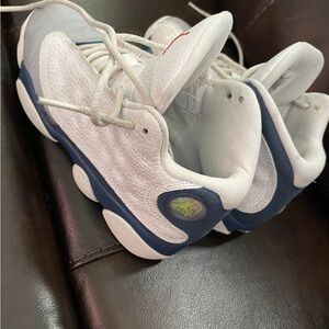 Jordan Kids White and Navy Sneakers
